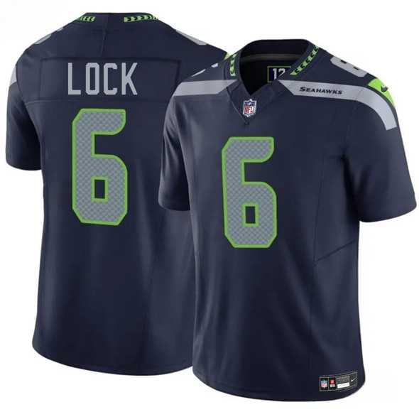 Men & Women & Youth Seattle Seahawks #6 Drew Lock Navy 2025 F.U.S.E. Vapor Limited Stitched Jersey->seattle seahawks->NFL Jersey